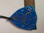 Amulett – Disc – Ganesha der Glücksbote+ die – 69 mm / zinnlegiert / blau – Produktansicht 1