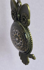 Amulett – Krafttier Eule – Dodecagram – goldlegiert / nachtschwarz – Produktansicht 1
