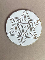 50 mm Disc – Lakhovsky MWO + Merkaba – zinnlegiert / weiß – Produktansicht 1