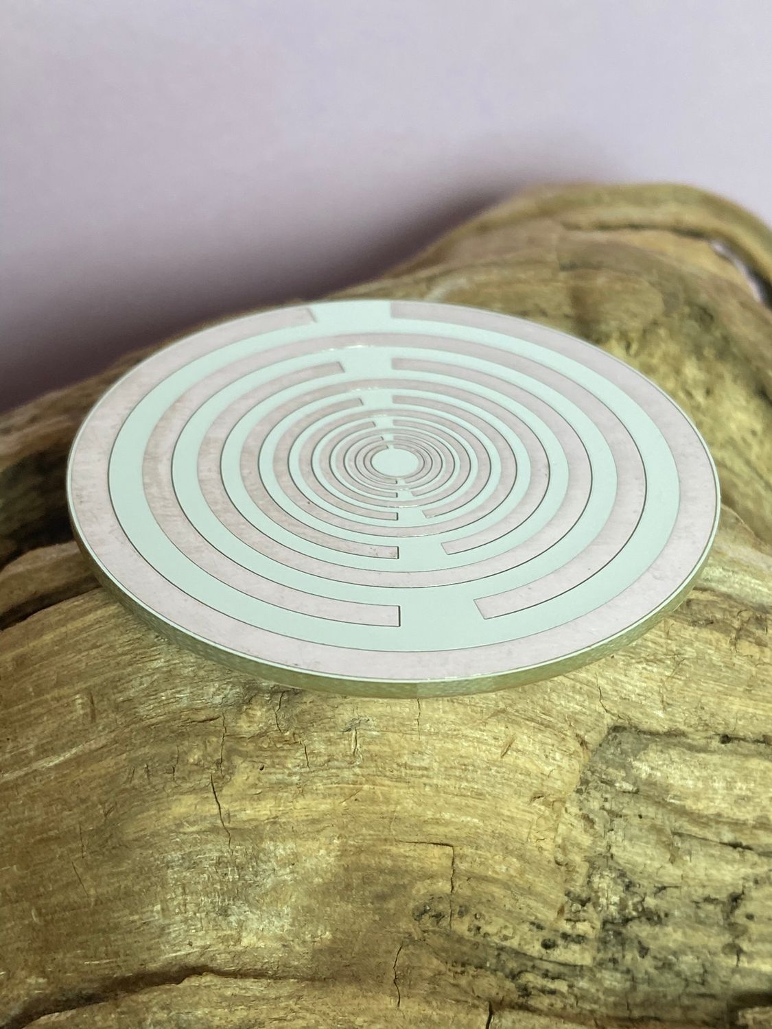 50 mm Disc – Lakhovsky MWO + Merkaba – zinnlegiert / weiß – Produktansicht 1