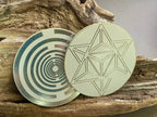 50 mm Disc – Lakhovsky MWO + Merkaba – zinnlegiert / weiß – Produktansicht 1