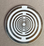 50 mm Disc – Lakhovsky MWO + Merkaba – zinnlegiert / weiß – Produktansicht 1