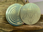 50 mm Disc – Lakhovsky MWO + Merkaba – zinnlegiert / weiß – Produktansicht 1