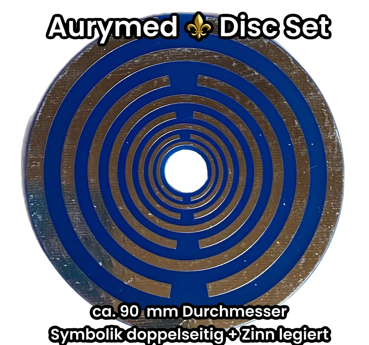 90 mm Disc – Lakhovsky MWO – zinnlegiert / blau – Produktansicht 1