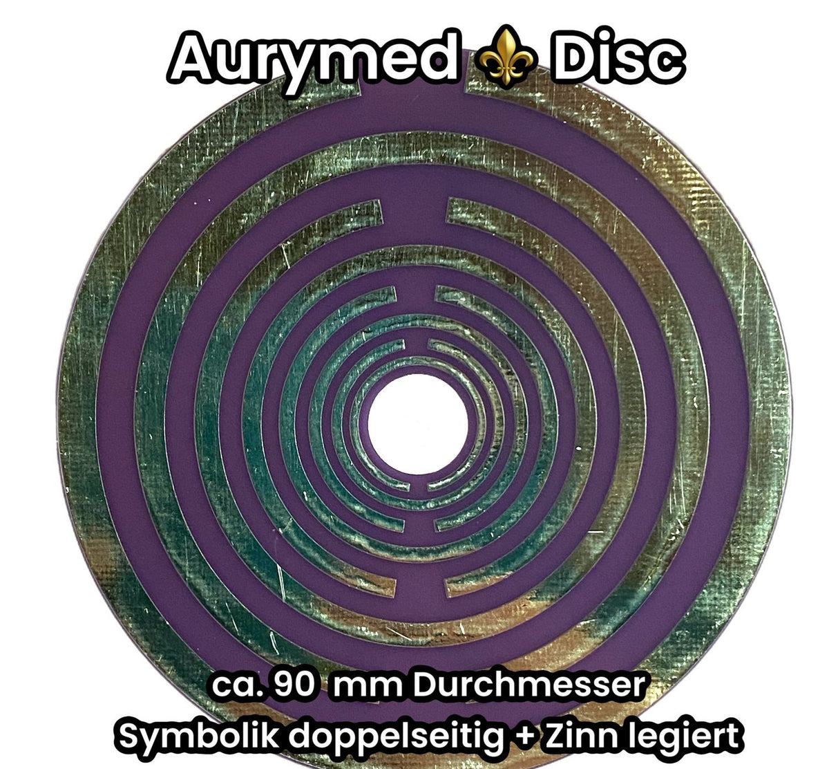 90 mm Disc – Lakhovsky MWO – zinnlegiert / flieder lila / lila – Produktansicht 1