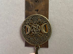 Amulett – bronzefarben, Wicca, Lakhovsky MWO, Disc in schwarz, goldlegiert, kupferunterlegt – Produktansicht 1