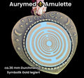 Amulett – bronzefarben, Herz, Lakhovsky MWO, Disc in weiß, goldlegiert, kupferunterlegt – Produktansicht 1