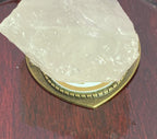 Amulett – bronzefarben, Herz, Lakhovsky MWO, Disc in weiß, goldlegiert, kupferunterlegt – Produktansicht 1