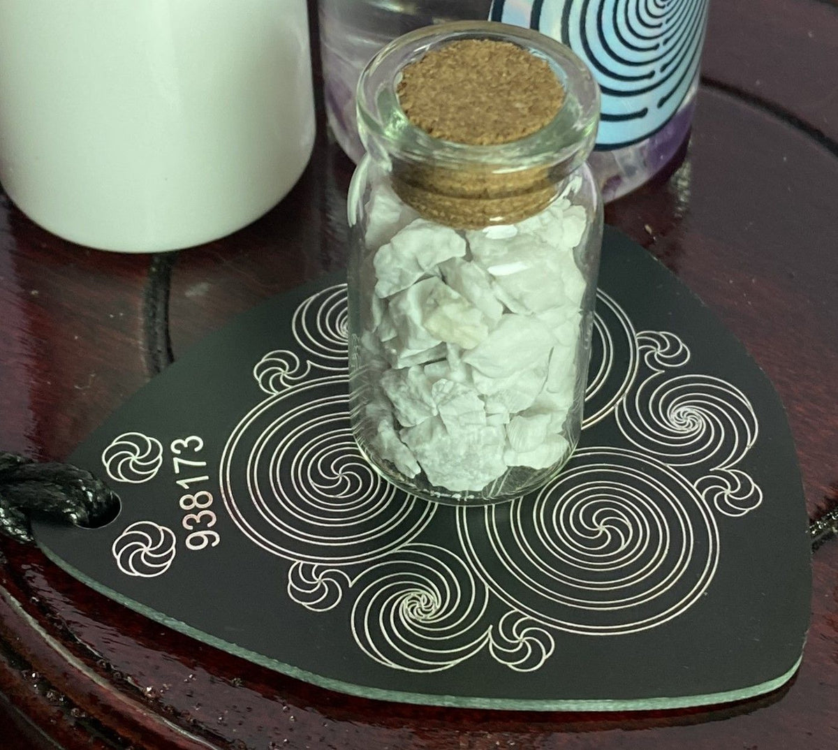 Amulett – Disc – Ganesha der Glücksbote+ die – 69 mm / zinnlegiert / schwarz – Produktansicht 1