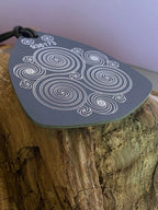 Amulett – Disc – Ganesha der Glücksbote+ die – 69 mm / zinnlegiert / schwarz – Produktansicht 1