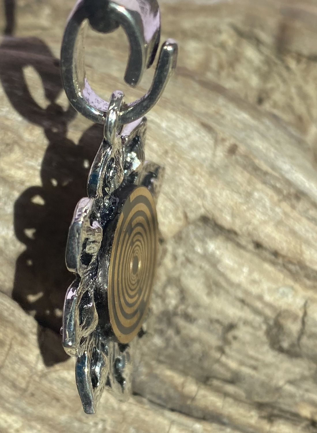 Amulett – Lotus Glitzer – Lakhovsky MWO – Lakhovsky MWO + Lotus – nachtschwarz – Produktansicht 1