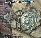 Amulett – Merkaba Kreis – Lakhovsky MWO – Lakhovsky MWO + Merkaba – nachtschwarz – Produktansicht 1