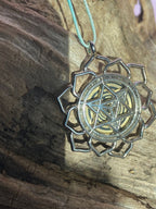 Amulett – Merkaba Kreis – Lakhovsky MWO – Lakhovsky MWO + Merkaba – nachtschwarz – Produktansicht 1