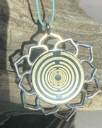 Amulett – Merkaba Kreis – Lakhovsky MWO – Lakhovsky MWO + Merkaba – nachtschwarz – Produktansicht 1