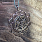 Amulett – Merkaba Kreis – Lakhovsky MWO – Lakhovsky MWO + Merkaba – nachtschwarz – Produktansicht 1