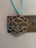 Amulett – Merkaba Kreis – Lakhovsky MWO – Lakhovsky MWO + Merkaba – nachtschwarz – Produktansicht 1