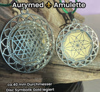 Amulett – Sri Yantra – Vector Equilibrium+ – Sri Yantra + Vector Equilibrium – nachtschwarz – Produktansicht 1