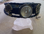 Armband-mehrsträngig, Baum des Lebens, schwarz, Symbol Lakhovsky MWO Schwingkreis Oszillator Antenne (stromlos), weiße Disc g