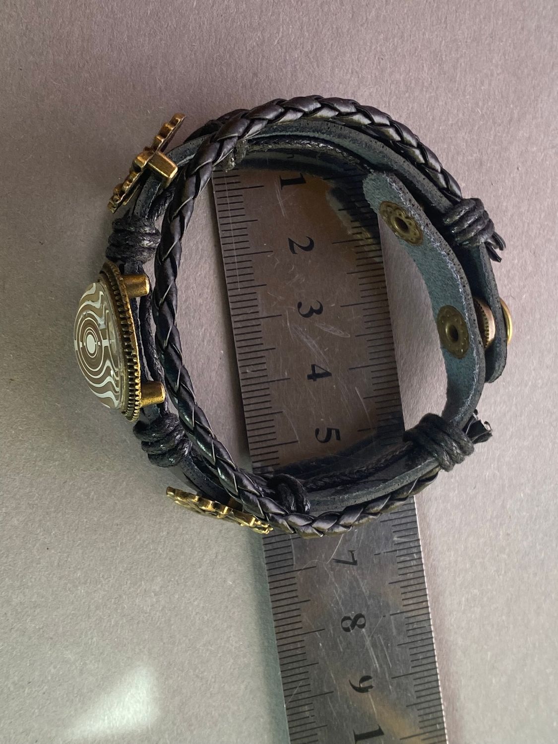 Armband-mehrsträngig, Baum des Lebens, schwarz, Symbol Lakhovsky MWO Schwingkreis Oszillator Antenne (stromlos), weiße Disc g