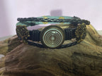 Armband-mehrsträngig, Baum des Lebens, schwarz, Symbol Lakhovsky MWO Schwingkreis Oszillator Antenne (stromlos), weiße Disc g