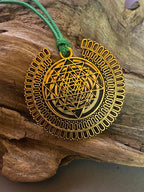 Amulett – bronzefarben, Sri Yantra – Lakhovsky MWO – Produktansicht 1