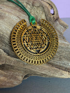 Amulett – bronzefarben, Sri Yantra – Lakhovsky MWO – Produktansicht 1