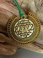 Amulett – bronzefarben, Sri Yantra – Lakhovsky MWO – Produktansicht 1
