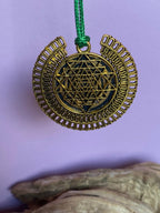 Amulett – bronzefarben, Sri Yantra – Lakhovsky MWO – Produktansicht 1