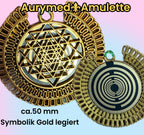Amulett – bronzefarben, Sri Yantra – Lakhovsky MWO – Produktansicht 1