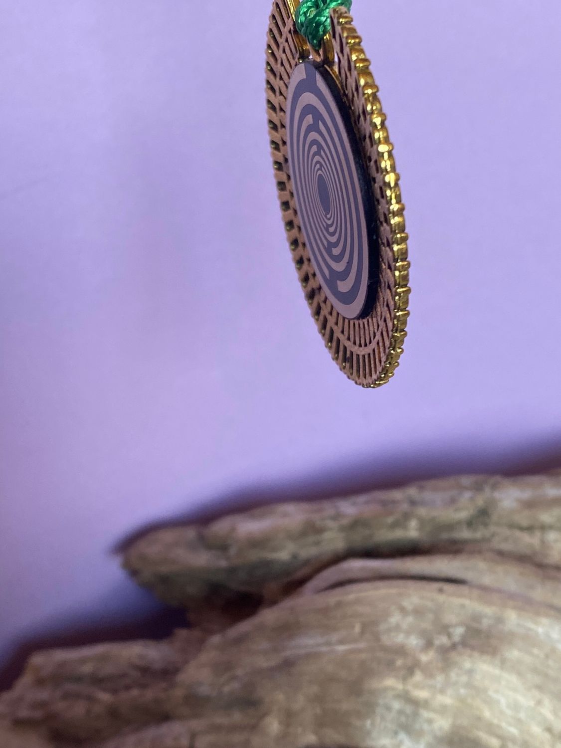 Amulett – bronzefarben, Sri Yantra – Lakhovsky MWO – Produktansicht 1