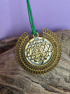 Amulett – bronzefarben, Sri Yantra – Lakhovsky MWO – Produktansicht 1