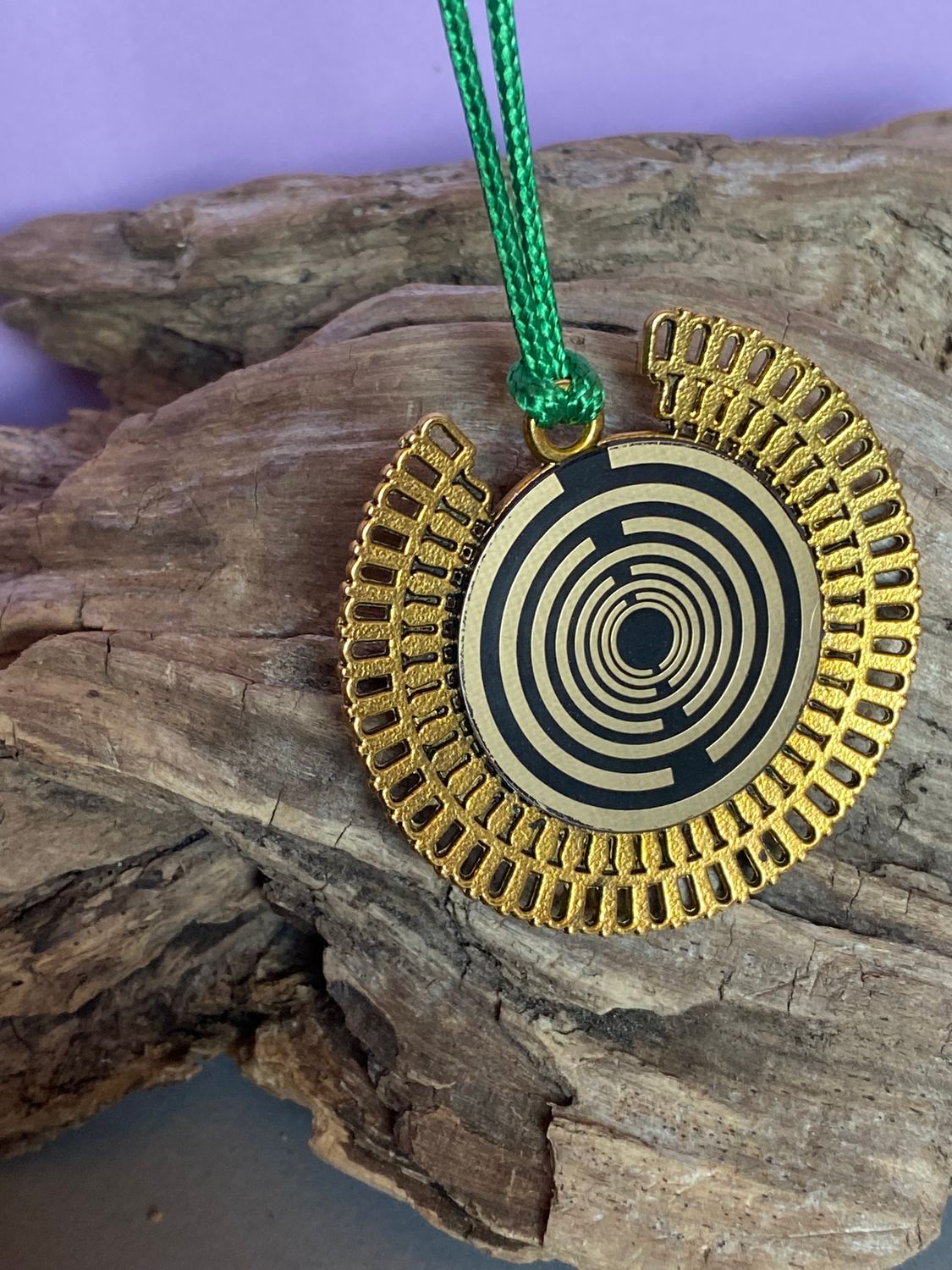 Amulett – bronzefarben, Sri Yantra – Lakhovsky MWO – Produktansicht 1