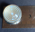 Armband-mehrsträngig, rot ,mit 2x Wechseldruckknopf,Symbol Lakhovsky MWO Schwingkreis Oszillator Antenne (stromlos), Wechsel Disc ca. 18 mm hinter Glas