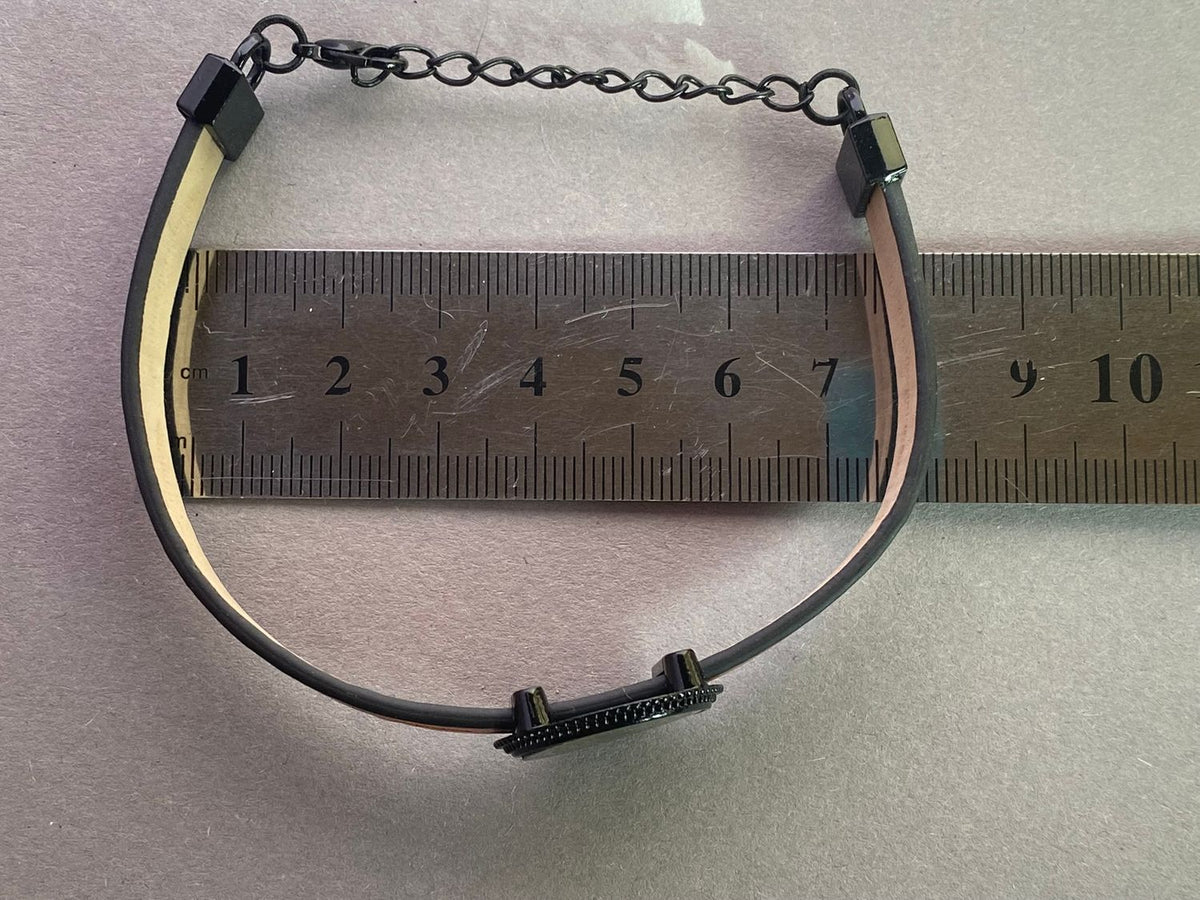 Armband - Feder, braun eingearbeitete Lakhovsky MWO Schwingkreis Oszillator Antenne (stromlos), Disc gold legiert + Kupfer unterlegt ca. 18 mm
