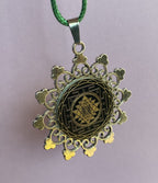 Amulett – Samen des Lebens – Sri Yantra – – Sri Yantra – 25 mm / nachtschwarz – Produktansicht 1