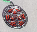Amulett – Merkaba – Lakhovsky MWO Antenne als – Lakhovsky MWO + Merkaba – 35 mm / zinnlegiert / Fassung – Produktansicht 1