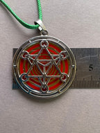 Amulett – Merkaba – Lakhovsky MWO Antenne als – Lakhovsky MWO + Merkaba – 35 mm / zinnlegiert / Fassung – Produktansicht 1