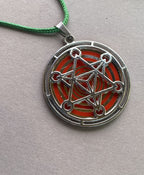 Amulett – Merkaba – Lakhovsky MWO Antenne als – Lakhovsky MWO + Merkaba – 35 mm / zinnlegiert / Fassung – Produktansicht 1