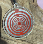 Amulett – Merkaba – Lakhovsky MWO Antenne als – Lakhovsky MWO + Merkaba – 35 mm / zinnlegiert / Fassung – Produktansicht 1