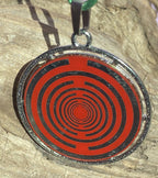 Amulett – Merkaba – Lakhovsky MWO Antenne als – Lakhovsky MWO + Merkaba – 35 mm / zinnlegiert / Fassung – Produktansicht 1