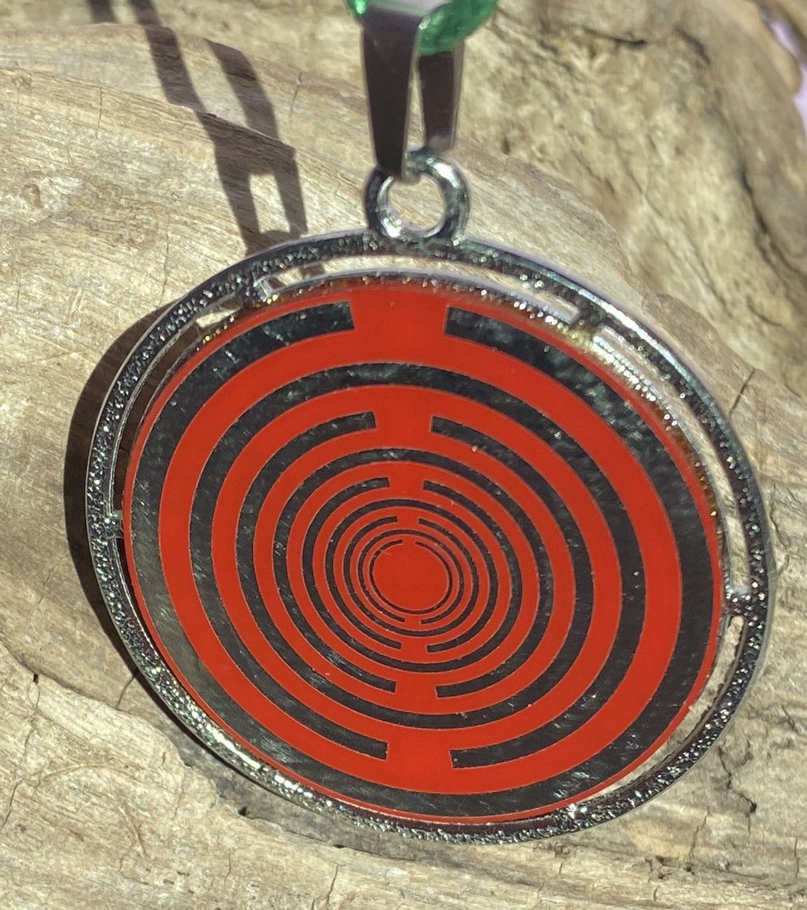 Amulett – Merkaba – Lakhovsky MWO Antenne als – Lakhovsky MWO + Merkaba – 35 mm / zinnlegiert / Fassung – Produktansicht 1