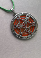 Amulett – Merkaba – Lakhovsky MWO Antenne als – Lakhovsky MWO + Merkaba – 35 mm / zinnlegiert / Fassung – Produktansicht 1