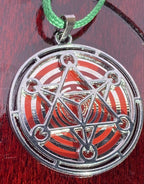 Amulett – Merkaba – Lakhovsky MWO Antenne als – Lakhovsky MWO + Merkaba – 35 mm / zinnlegiert / Fassung – Produktansicht 1
