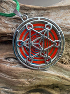 Amulett – Merkaba – Lakhovsky MWO Antenne als – Lakhovsky MWO + Merkaba – 35 mm / zinnlegiert / Fassung – Produktansicht 1