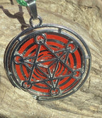 Amulett – Merkaba – Lakhovsky MWO Antenne als – Lakhovsky MWO + Merkaba – 35 mm / zinnlegiert / Fassung – Produktansicht 1