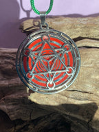 Amulett – Merkaba – Lakhovsky MWO Antenne als – Lakhovsky MWO + Merkaba – 35 mm / zinnlegiert / Fassung – Produktansicht 1
