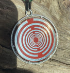 Amulett – Merkaba – Lakhovsky MWO Antenne als – Lakhovsky MWO + Merkaba – 35 mm / zinnlegiert / Fassung – Produktansicht 1