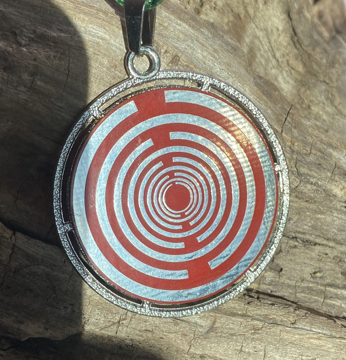 Amulett – Merkaba – Lakhovsky MWO Antenne als – Lakhovsky MWO + Merkaba – 35 mm / zinnlegiert / Fassung – Produktansicht 1