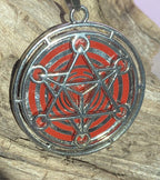 Amulett – Merkaba – Lakhovsky MWO Antenne als – Lakhovsky MWO + Merkaba – 35 mm / zinnlegiert / Fassung – Produktansicht 1