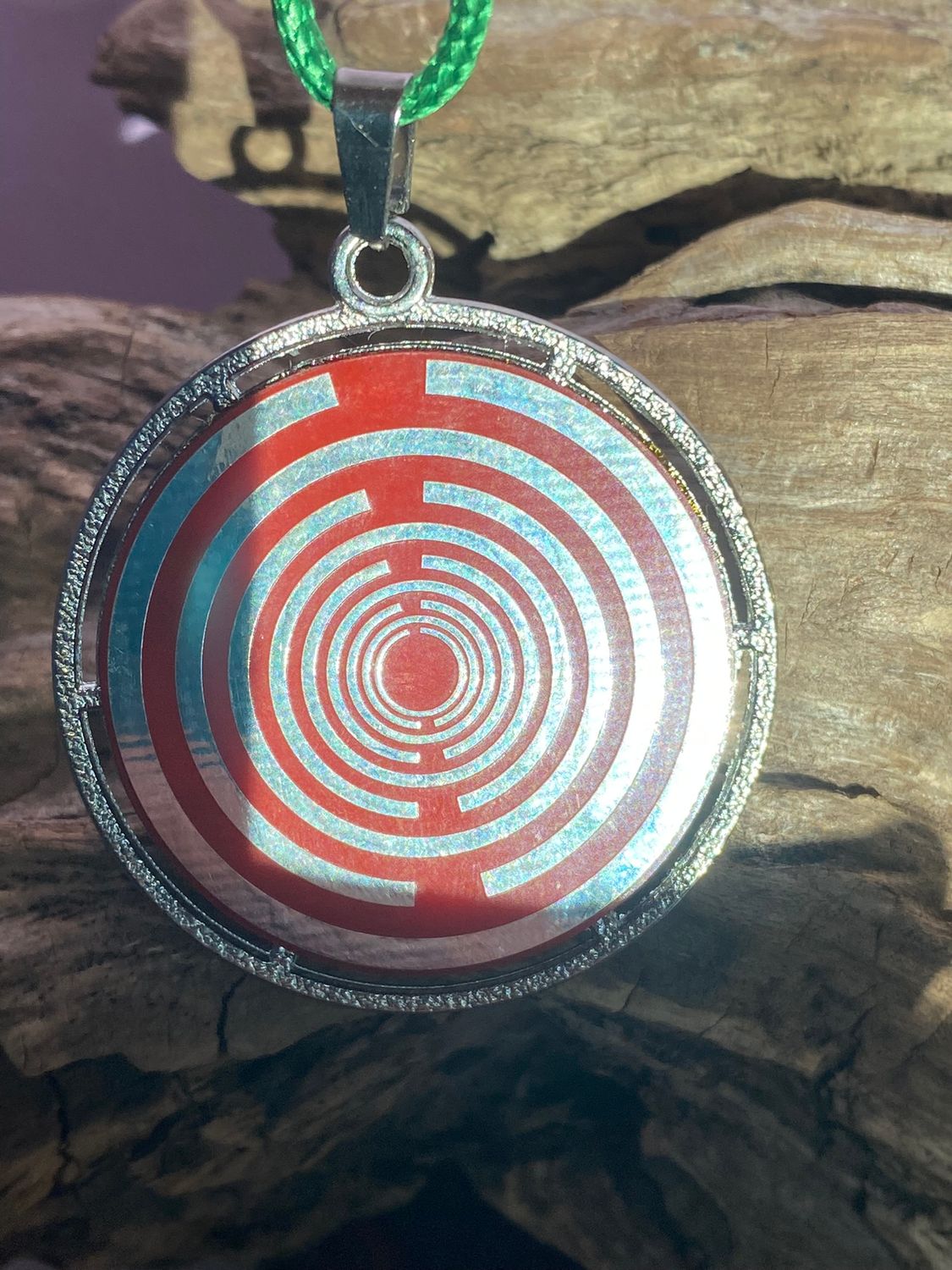 Amulett – Merkaba – Lakhovsky MWO Antenne als – Lakhovsky MWO + Merkaba – 35 mm / zinnlegiert / Fassung – Produktansicht 1
